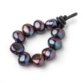 10-11mm Copperish Peacock Large Hole Baroque Pearls Set of 10