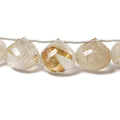 10-13mm Rutilated Quartz Faceted `Candy Kiss` 7 inch 13 pieces