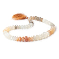 10-15mm Multi Color Moonstone Faceted Rondelles 16 inch 60 Beads AAA
