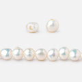 5-6mm Cream Baroque 2mm Large Hole Pearls 15 inch 64 pieces