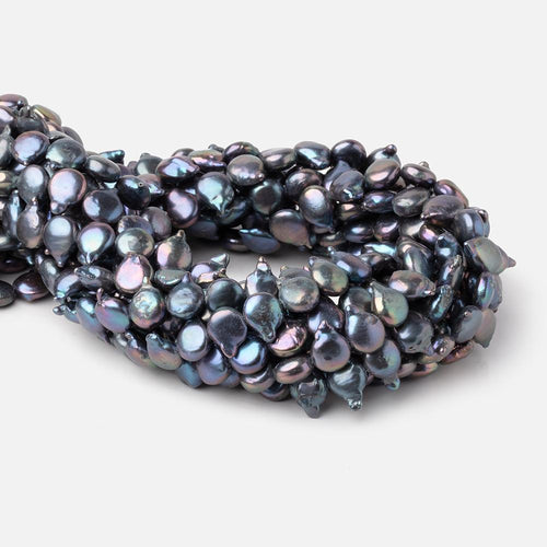 10.5-14mm Peacock Coin Freshwater Pearl with Tail 16 inch 43 Beads
