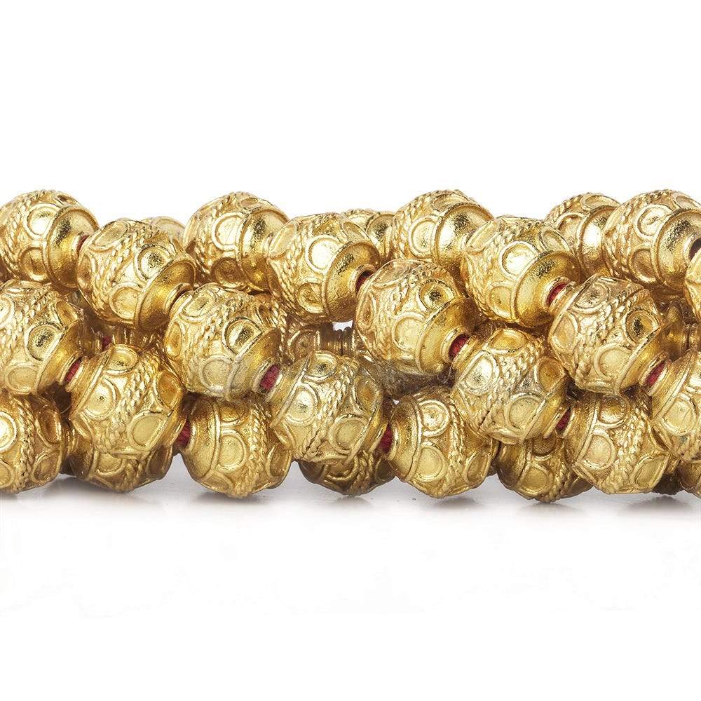 10mm 22kt Gold Plated Copper Bead Roval Simple Arch 8 inch 18 pieces