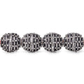 10mm Antiqued Sterling Silver Plated Copper Bead Roval, Beehive 8 inch 18 pcs