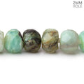 10mm Blue Peruvian Opal 2mm Large Hole Faceted Rondelles 8 inch 28 Beads
