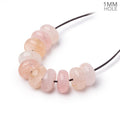 10mm Morganite Plain Rondelle with 1mm Drill Hole Set of 10 Beads