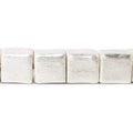 10mm Sterling Silver plated Copper Brushed Cube Beads 19 pieces