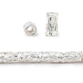 10x5mm Heart Design Tube Beads 8 inch 21 pieces