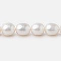 7.5x9mm Creamy Straight Drill Oval Freshwater Pearls 16 inch 40 Beads