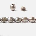 10x8-12x8mm Champagne Baroque 2.5mm large hole Pearls 15 in. 36 pcs
