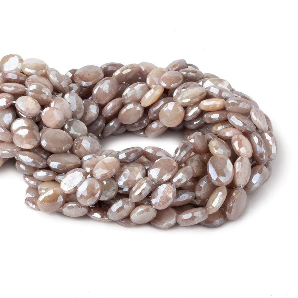 10x8-13x10mm Mystic Peach Buff Moonstone faceted ovals 14 inch 26 beads