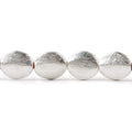 10x8mm Sterling Silver Plated Copper Brushed Oval 8 inch 22 pcs