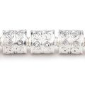 10x8mm Sterling Silver Plated Copper Wave Scroll Tube 8 inch 20 Beads