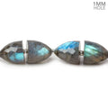 10x9-12x11mm Labradorite Faceted Cones large hole beads 32 pieces AA