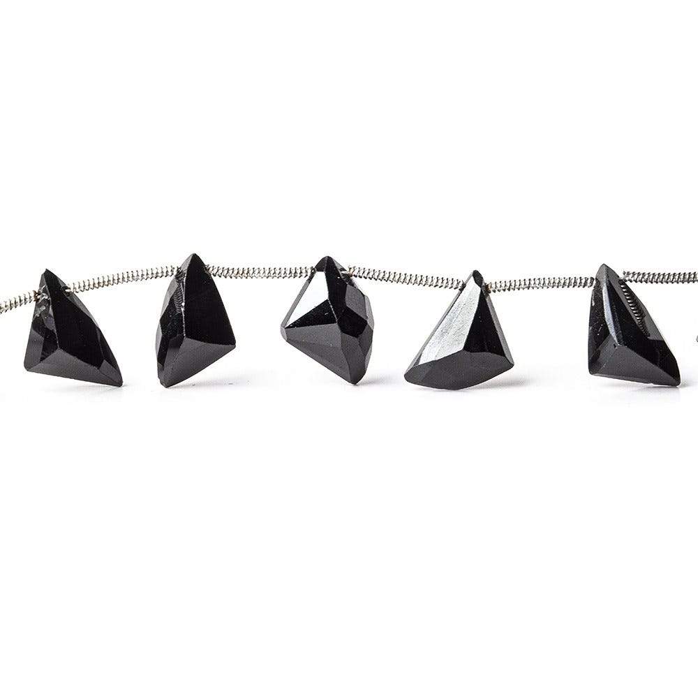 10x9x6-12x9x6mm Black Spinel Top Drill Free Form Beads 8.5 inch 16 pieces A