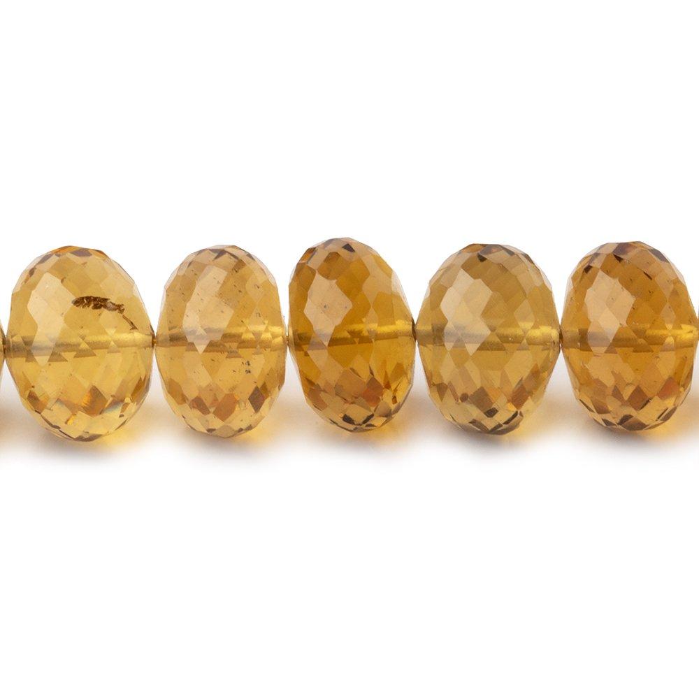 11-12mm Whiskey Quartz Faceted Rondelle Beads 16 inch 51 pieces AAA