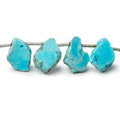 11-13mm Sleeping Beauty Turquoise Slice Beads 8 inch 17 pieces