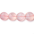 11-14mm Rose Quartz Brilliant Faceted Coin Beads 8 inch 17 pieces