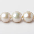 11-15mm Off White Round Freshwater Pearls A Grade 29 beads 16 inch