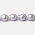 11-15mm Silver Ultra Baroque Freshwater Pearls 15.5 inch 25 Beads AA