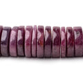 11-18mm Indian Ruby Plain Heishi Beads 20 inch 140 pieces AA