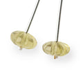 11.5-12mm Lemon Quartz Carved Melon Focals Set of 2 Beads