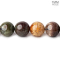 11mm Lodolite (Moss Garden Quartz) plain round large hole beads 16 inch 37 pieces A