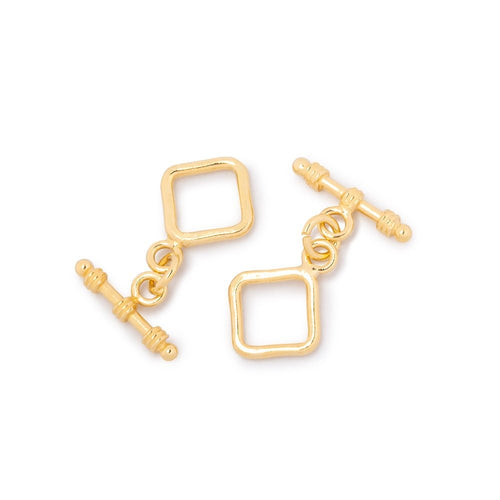 11mm Vermeil Toggle Plain Diamond Design 1 piece