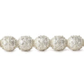 11x10mm Sterling Silver Plated Copper Bead Moroccan Dot 8 inch 18 pcs