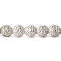 11x10mm Sterling Silver Plated Copper Bead Roval Beehive 8 inch 18 pcs