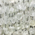 11x11-14x12mm Crystal Quartz faceted nugget Black Gold .925 Chain by the foot 16 pieces