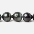 11x11-14x15mm Multi Color Tahitian Round Saltwater Pearls 16 inch 33 pieces A