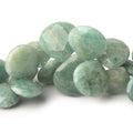 11x11-20x21mm Milky Aquamarine Faceted Heart Beads 7 inch 33 pieces