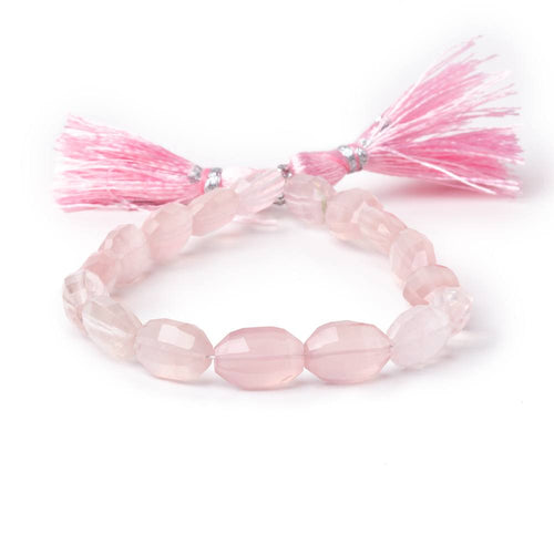 11x7-12x8mm Rose Quartz Faceted Oval Beads 7.5 inch 17 pieces