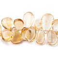 11x7-15x11mm Citrine Plain Pear Beads 8 inch 52 pieces