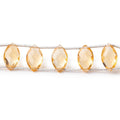11x7mm Citrine Double Drilled Marquise Beads 7.5 inch 20 pieces AAA