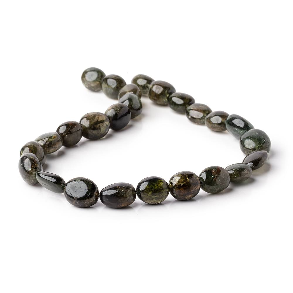 11x9-13x10mm Green Tourmaline Plain Nugget Beads 12.5 inch 25 pieces
