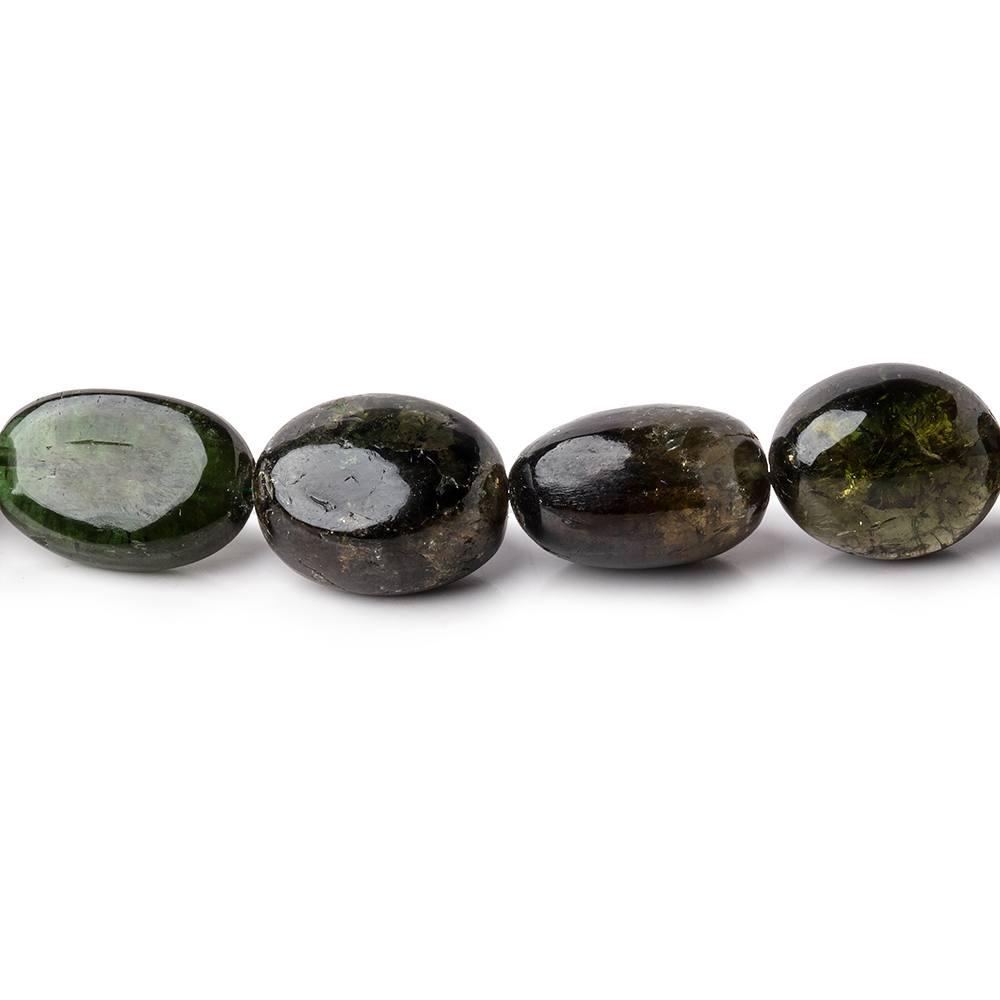 11x9-13x10mm Green Tourmaline Plain Nugget Beads 12.5 inch 25 pieces