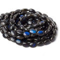 11x9-14x9mm Black Labradorite Plain Nugget Beads 16 inch 31 pieces A