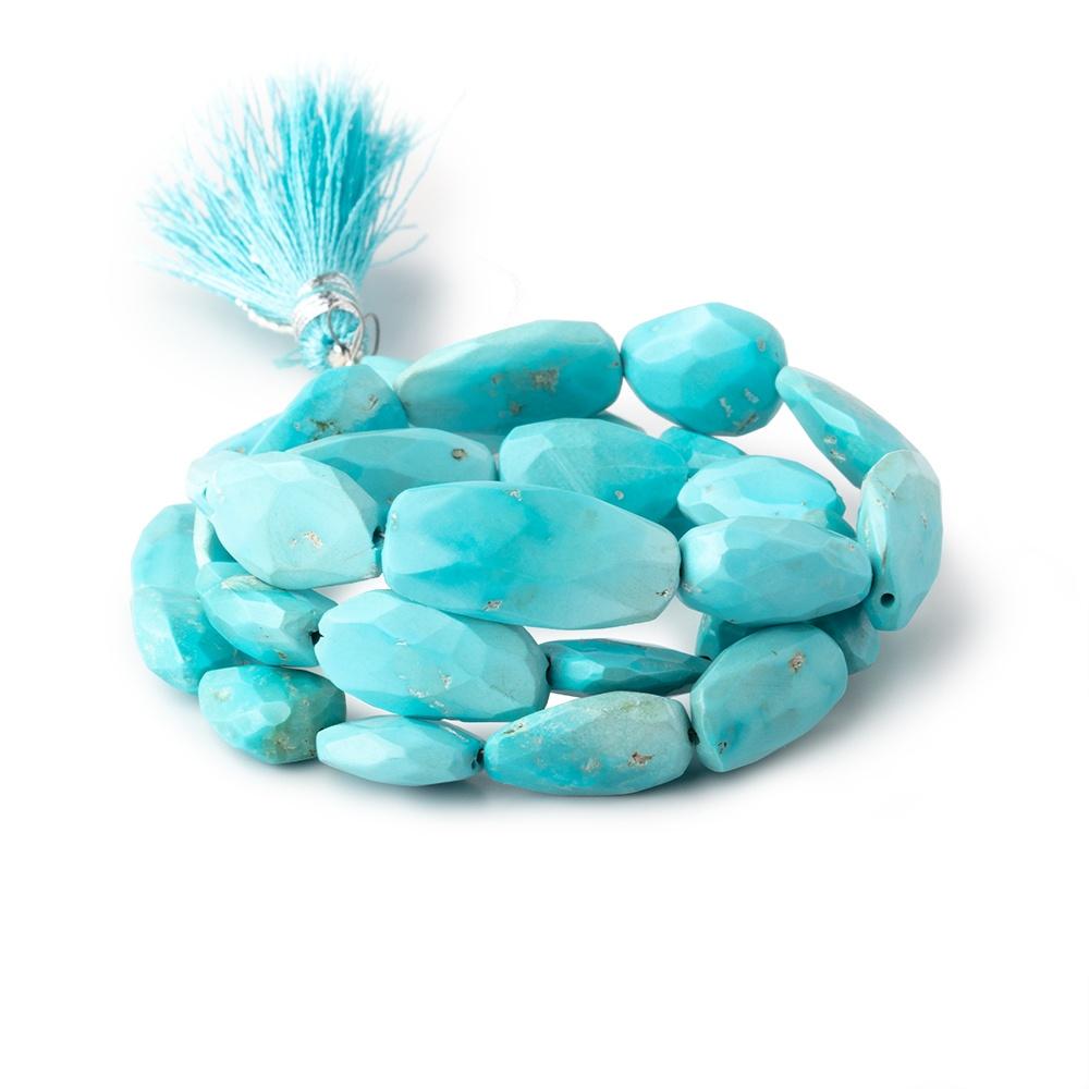 11x9-21x10mm Sleeping Beauty Turquoise Faceted Nuggets 16 inch 29 pieces