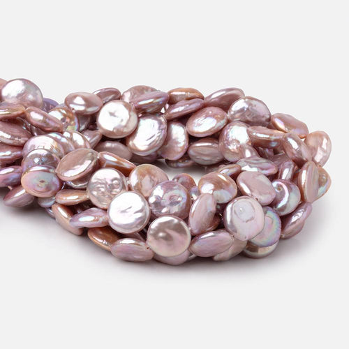 12-13mm Lilac Coin Freshwater Pearls 15.5 inch 29 Beads