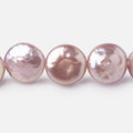 12-13mm Lilac Coin Freshwater Pearls 15.5 inch 29 Beads
