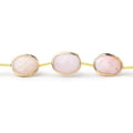 12-14mm Vermeil Bezel Pink Peruvian Opal Faceted Nuggets 7.5 inch 10 Beads