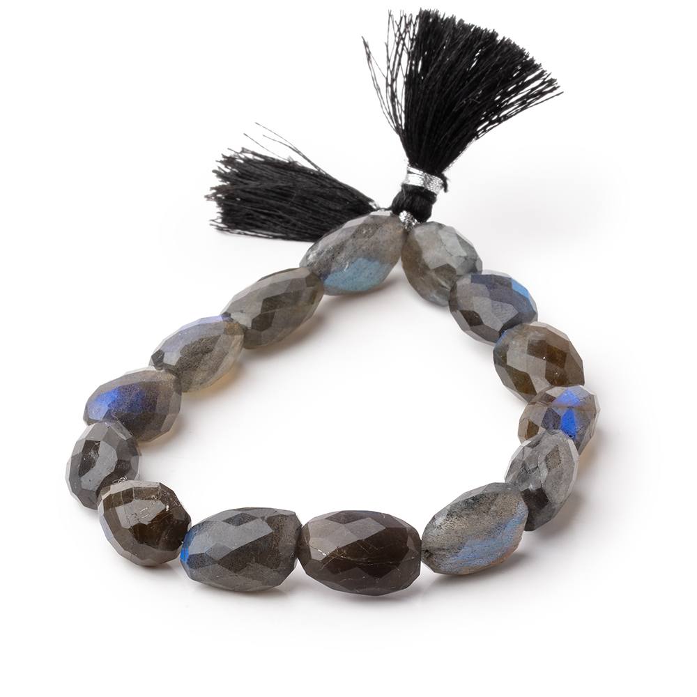12-16mm Labradorite Straight Drill Faceted Nuggets 8 inch 12 Beads AA