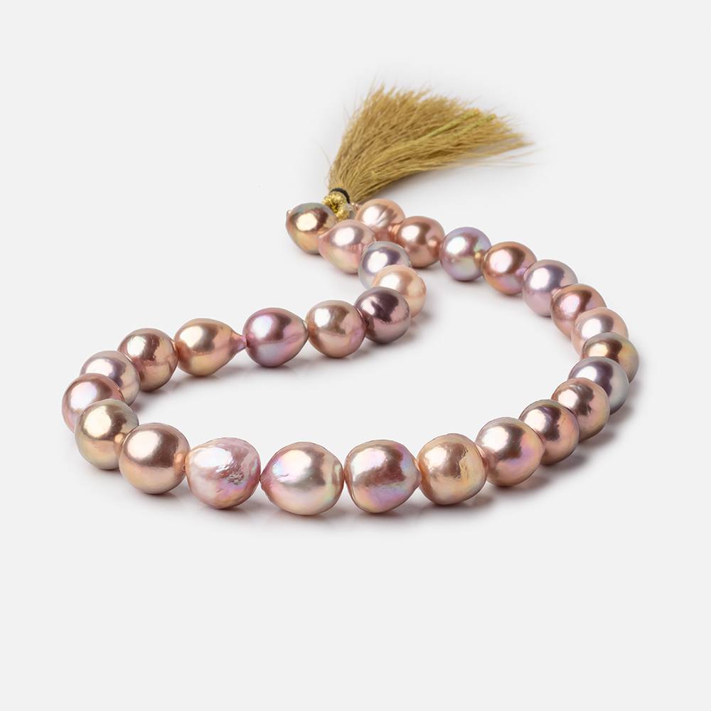 12-16mm Tri-Color Baroque Freshwater Pearls 16 inch 29 pieces AAA