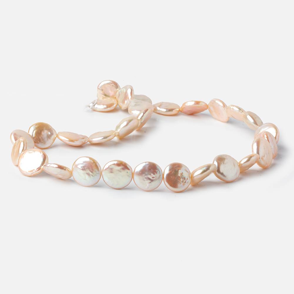 12.5-13.5mm Peach Coin Freshwater Pearl 16 inch 28 pieces