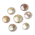 12.5-14.5mm Sage Green Coin Freshwater Pearl Focal 1 piece