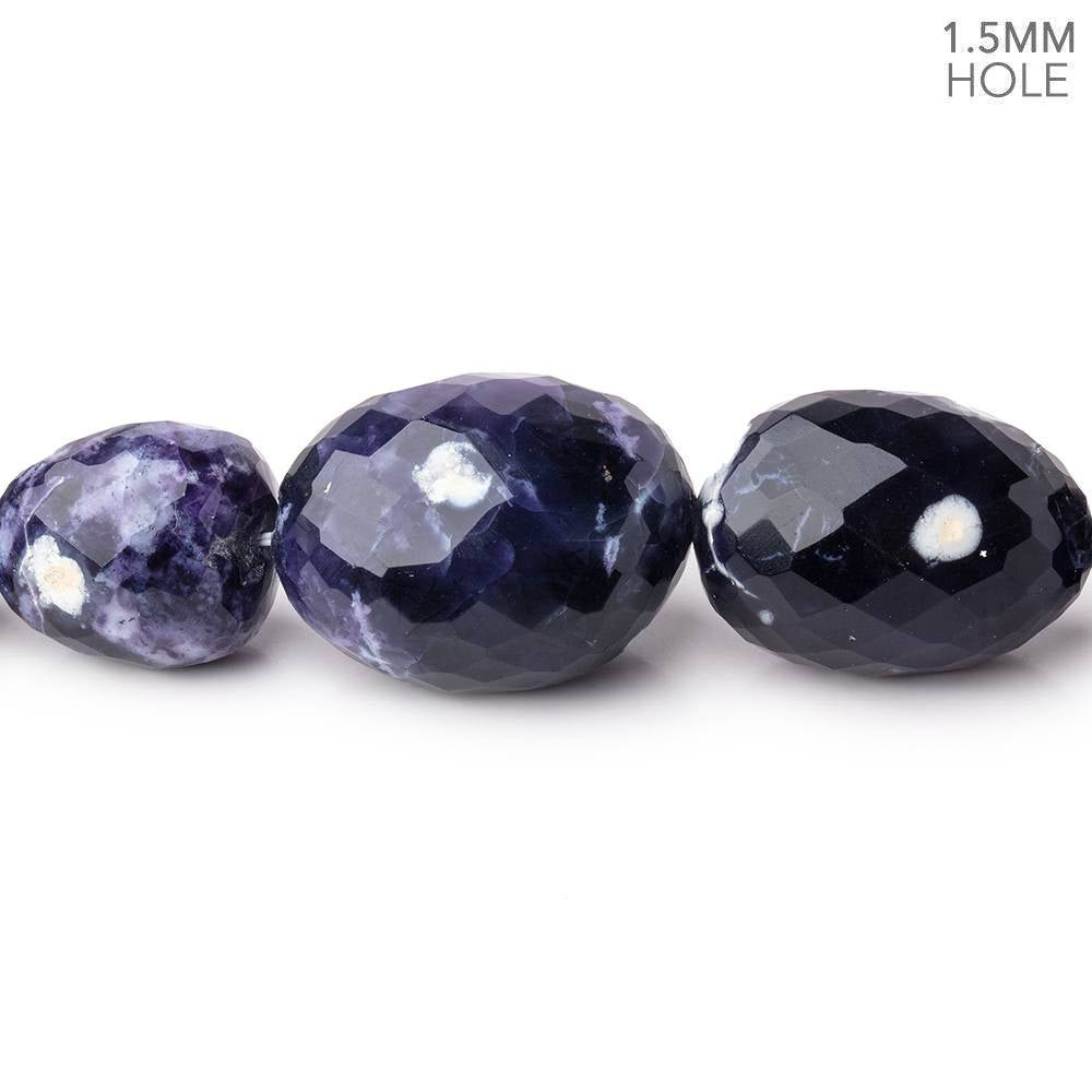 12.5x8-23x17mm Morado Purple Opal Faceted Nuggets 18 inch 31 Beads AAA