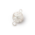 12mm Sterling Silver Miligrain Swirl Magnetic Ball Clasp 1 piece
