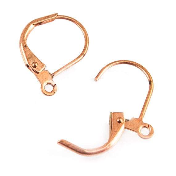 12x10mm Copper Leverback Earring Finding 10 pieces * DISCONTINUED*