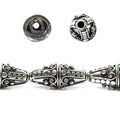 12x10mm Sterling Silver Plated Copper Cone Bali Design *DISCONTINUED*